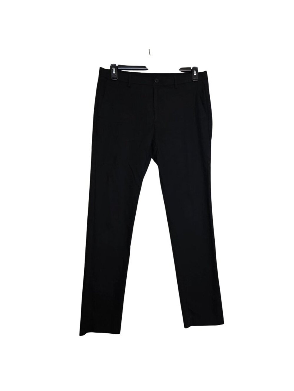Bonobos Mens Casual Athletic Black Flat Front 3XDry Trousers Sz 35/34
